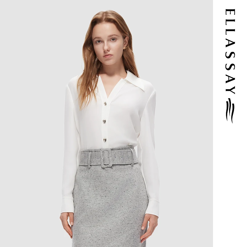 【粉丝专享】ELLASSAY歌力思百搭衬衫女EWF343C02100