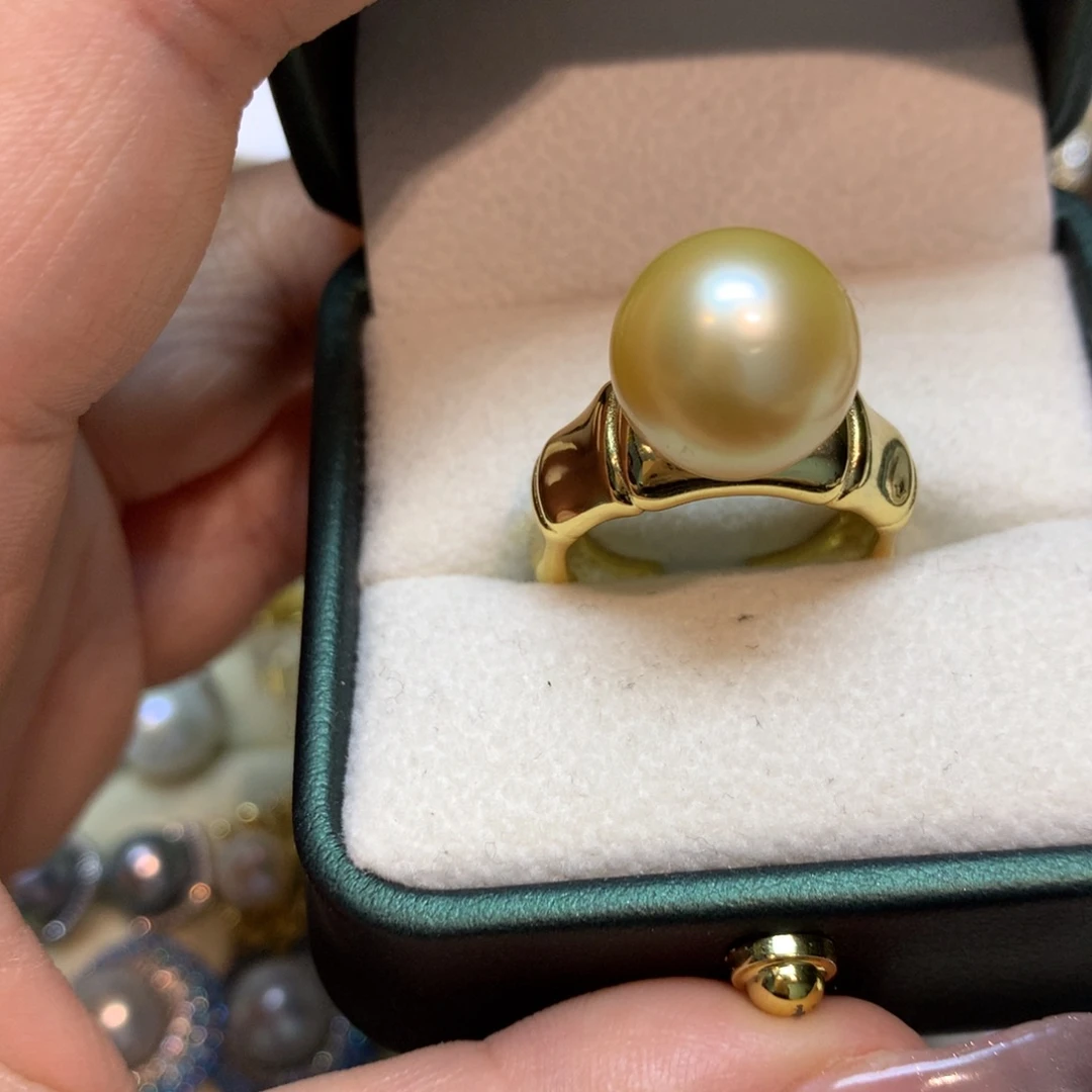海水珍珠戒指银S925镶嵌