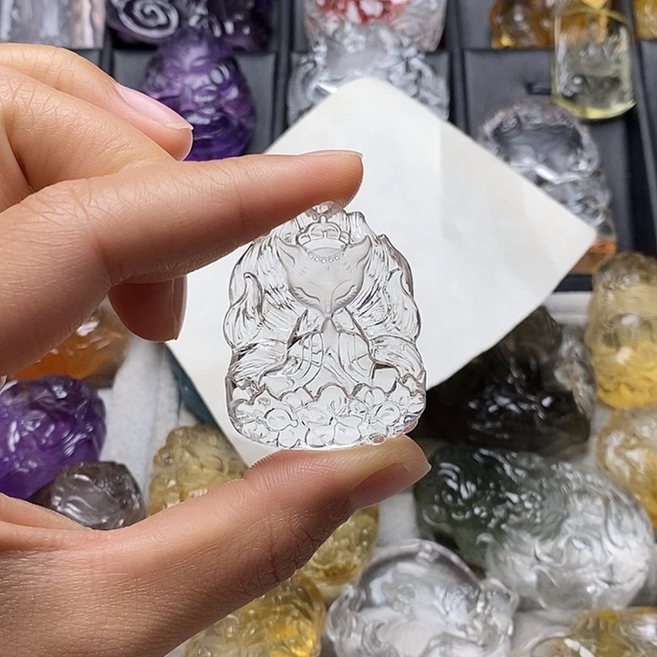 未镶嵌水晶颈饰水晶吊坠