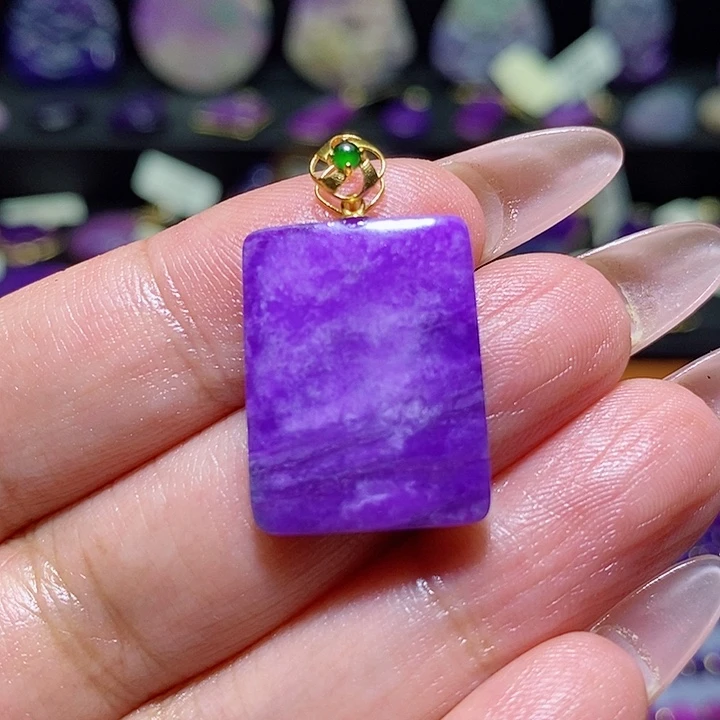 苏纪石（舒俱来）18K金镶嵌吊坠