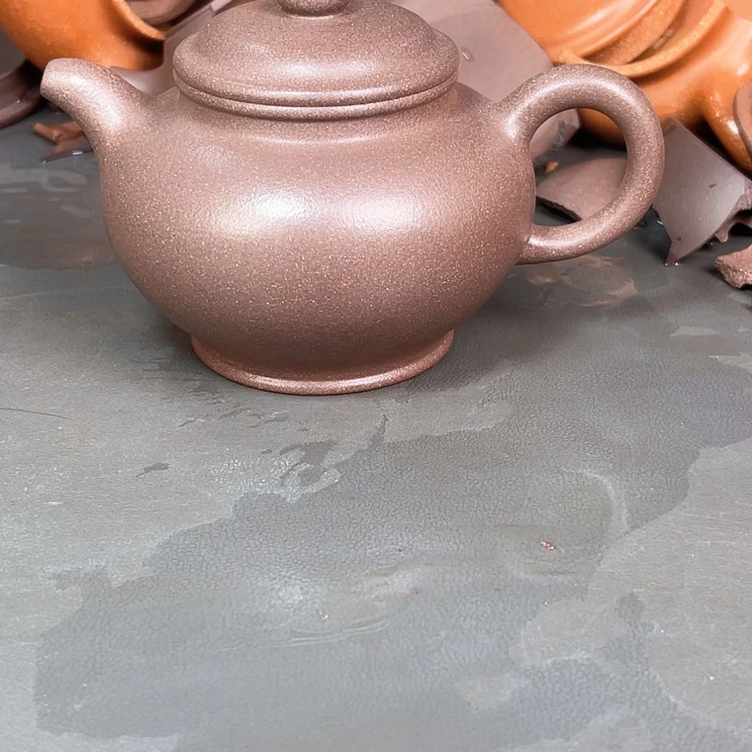 茶壶紫砂刘子新全砂天青掇只