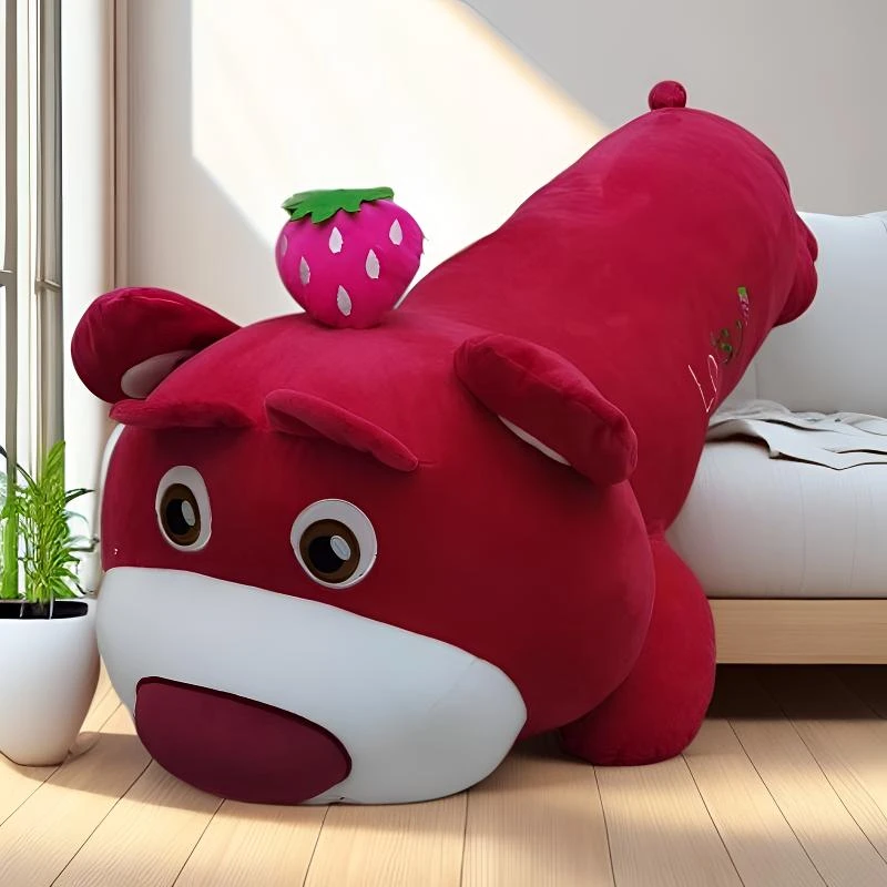 C1.3米趴款红色大熊+水果毛毛虫