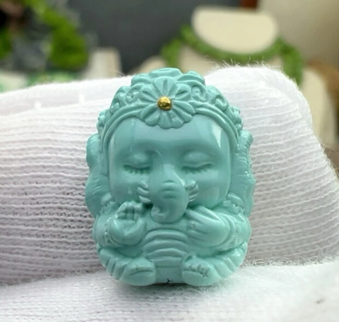 菜籽黄象神绿松石