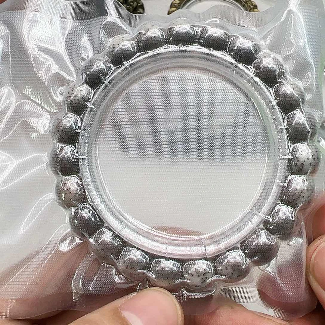 星月菩提手串57高端黑冰石玉星月菩提单圈10