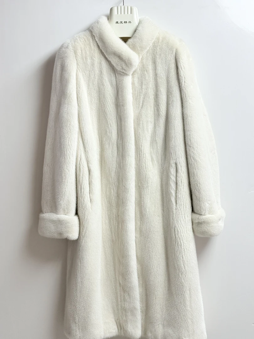 2025年新款小立领长款皮草高级进口紫金短二貂皮大衣女004-105