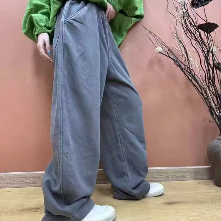 长裤常规款休闲裤潮中腰欧美风工装裤水洗耐磨直筒型