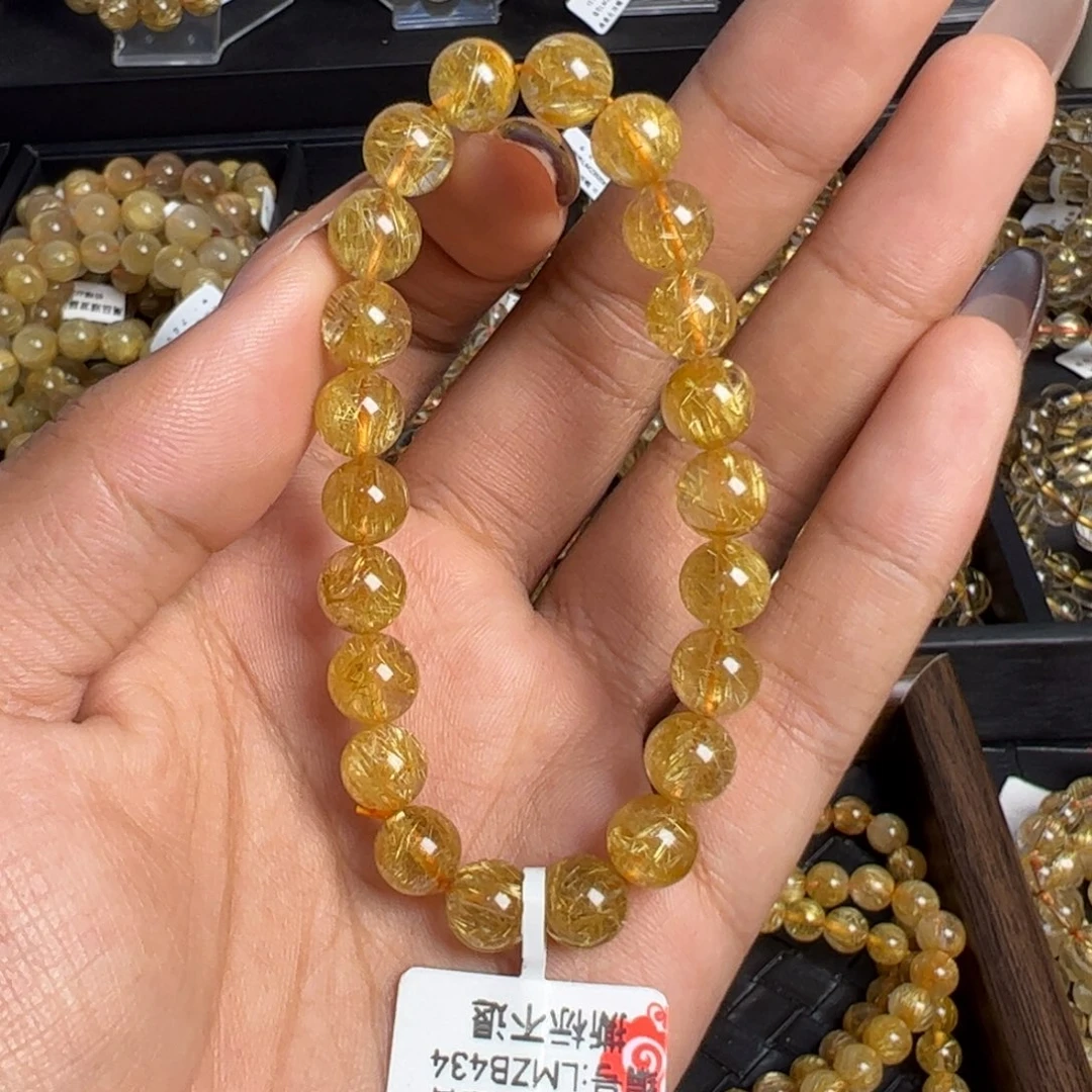 水晶未镶嵌手链天然金发晶
