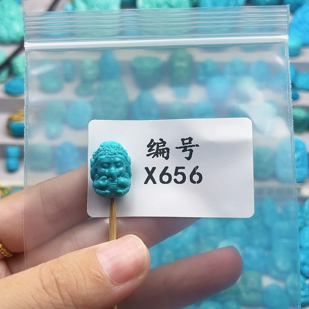 未镶嵌绿松石天然原矿雕刻绿松石