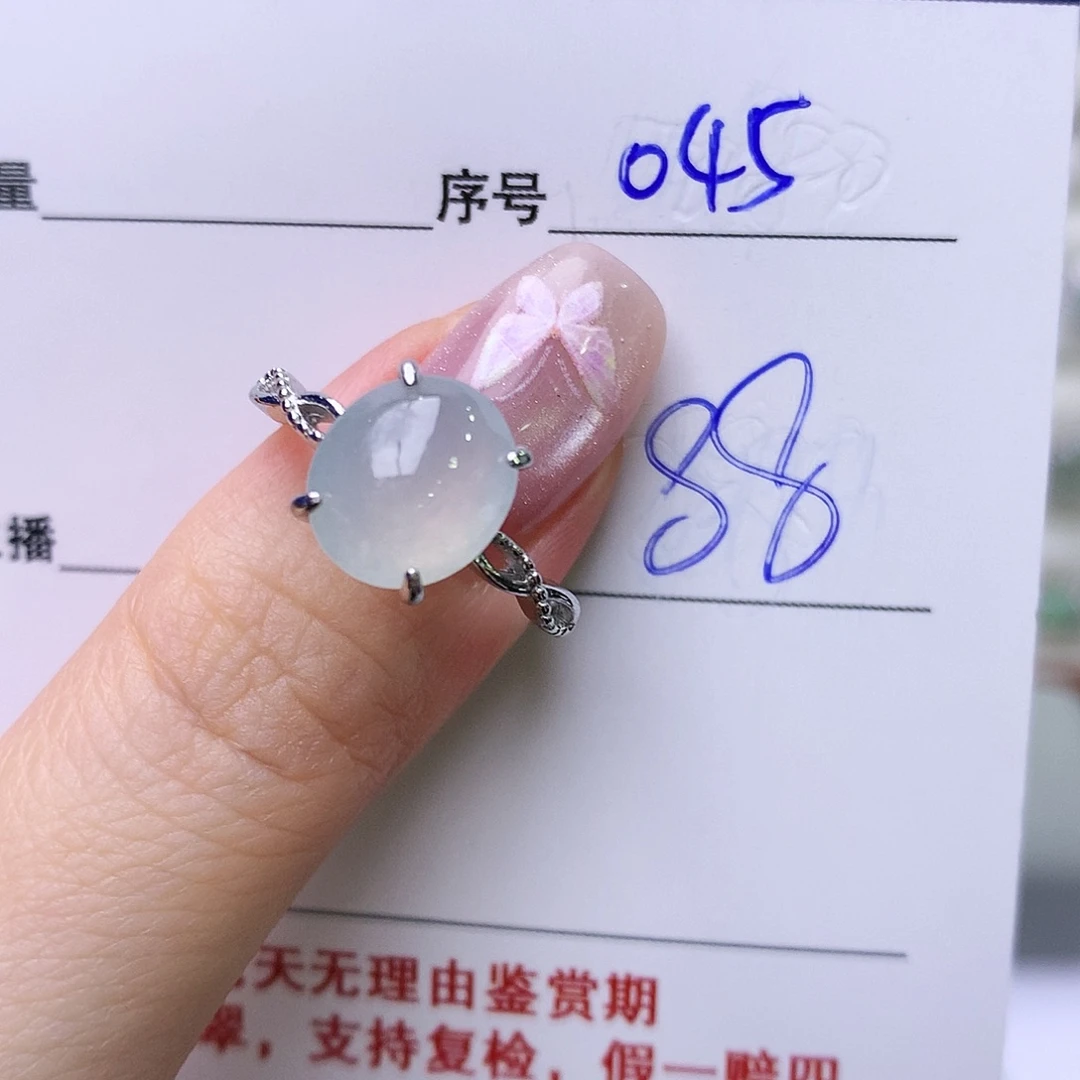 银S925镶嵌戒指翡翠45