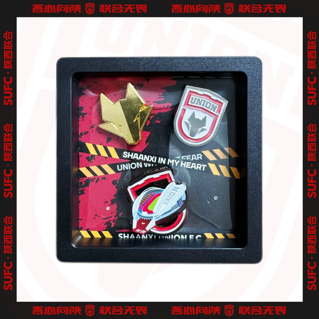 【自营】队徽狼标渭南球场金属徽章套装