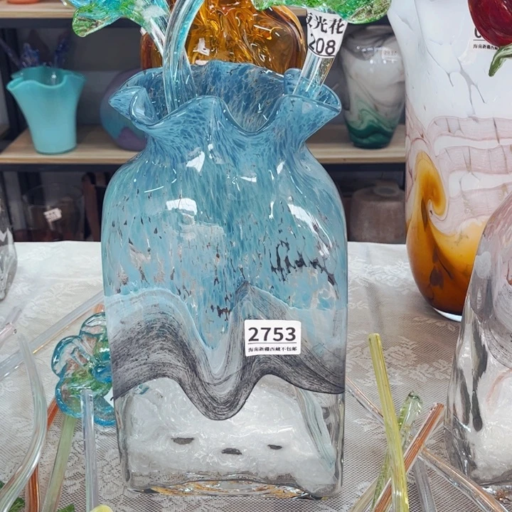 玻璃2753高33左右 花瓶家悦美居