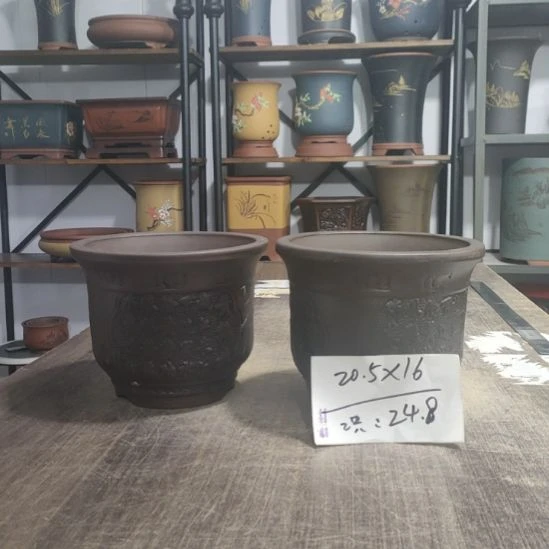 紫砂花盆库存尾货清仓