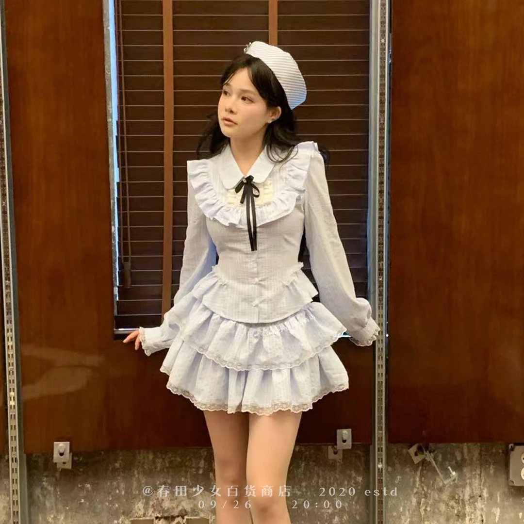 【第三批40天】德莱西小姐套装蛋糕裙甜美秋收腰显瘦设计感复古小众