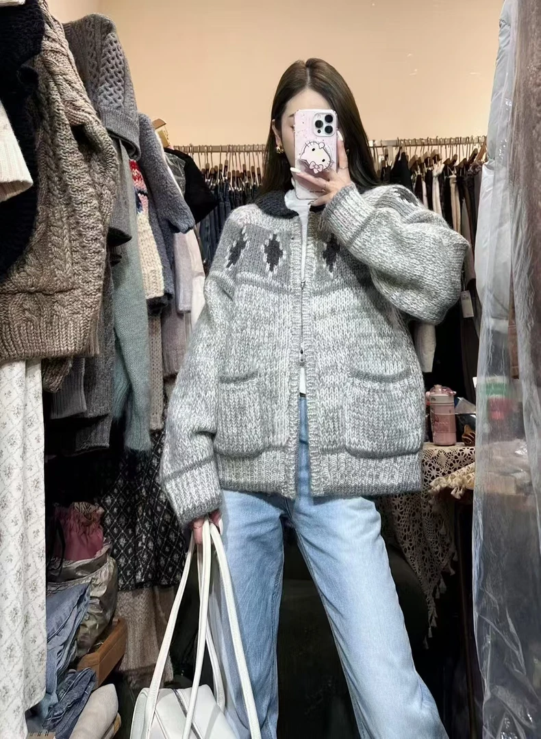 纯手工制作羊绒毛衣开衫