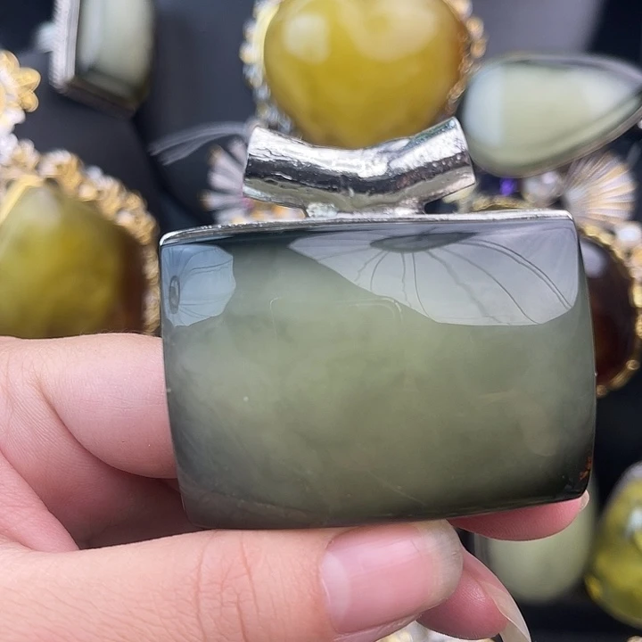 琥珀银S925镶嵌裸石