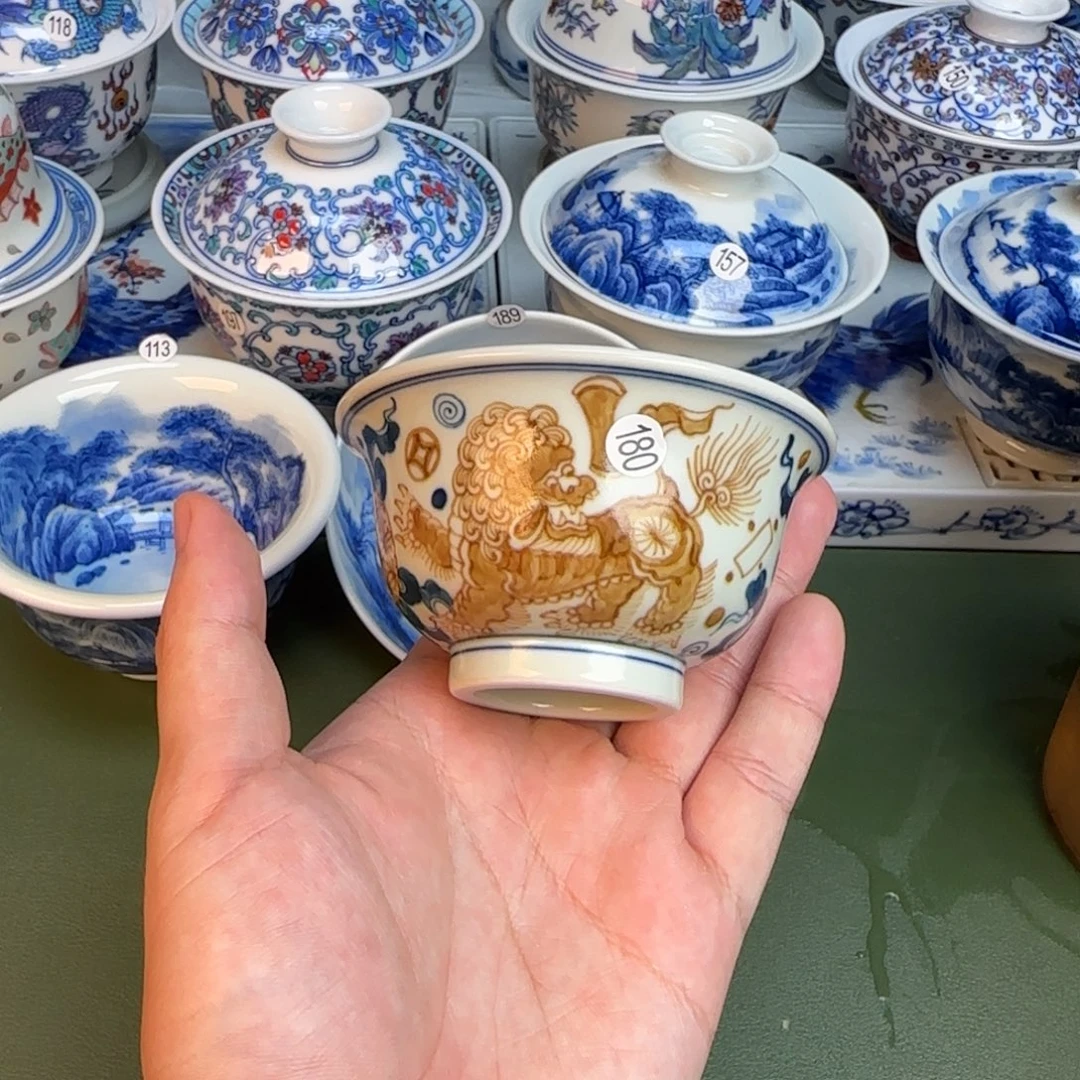 彦祖纯手工手绘茶具180