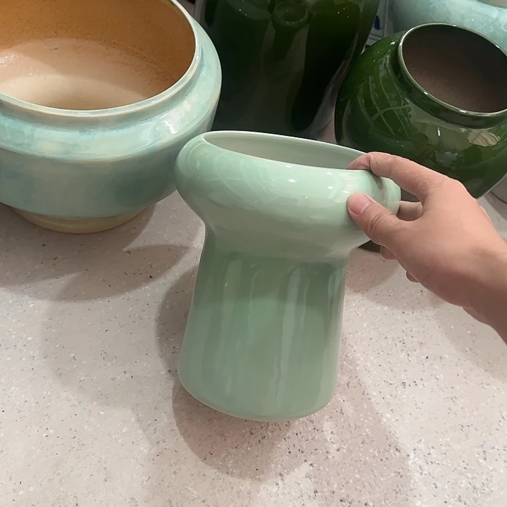 白泥花盆微瑕无孔