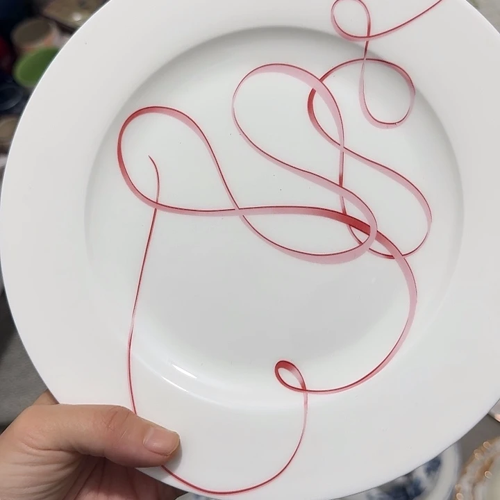 外贸尾单微瑕爱心盘子一个