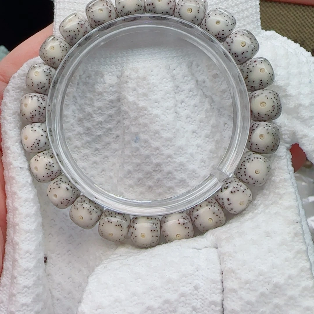 星月菩提手串月朗星稀骨瓷白10*9