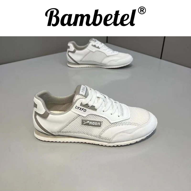 Bambetel时尚休闲鞋男鞋夏季新款潮流纯色透气网面轻便韩版软