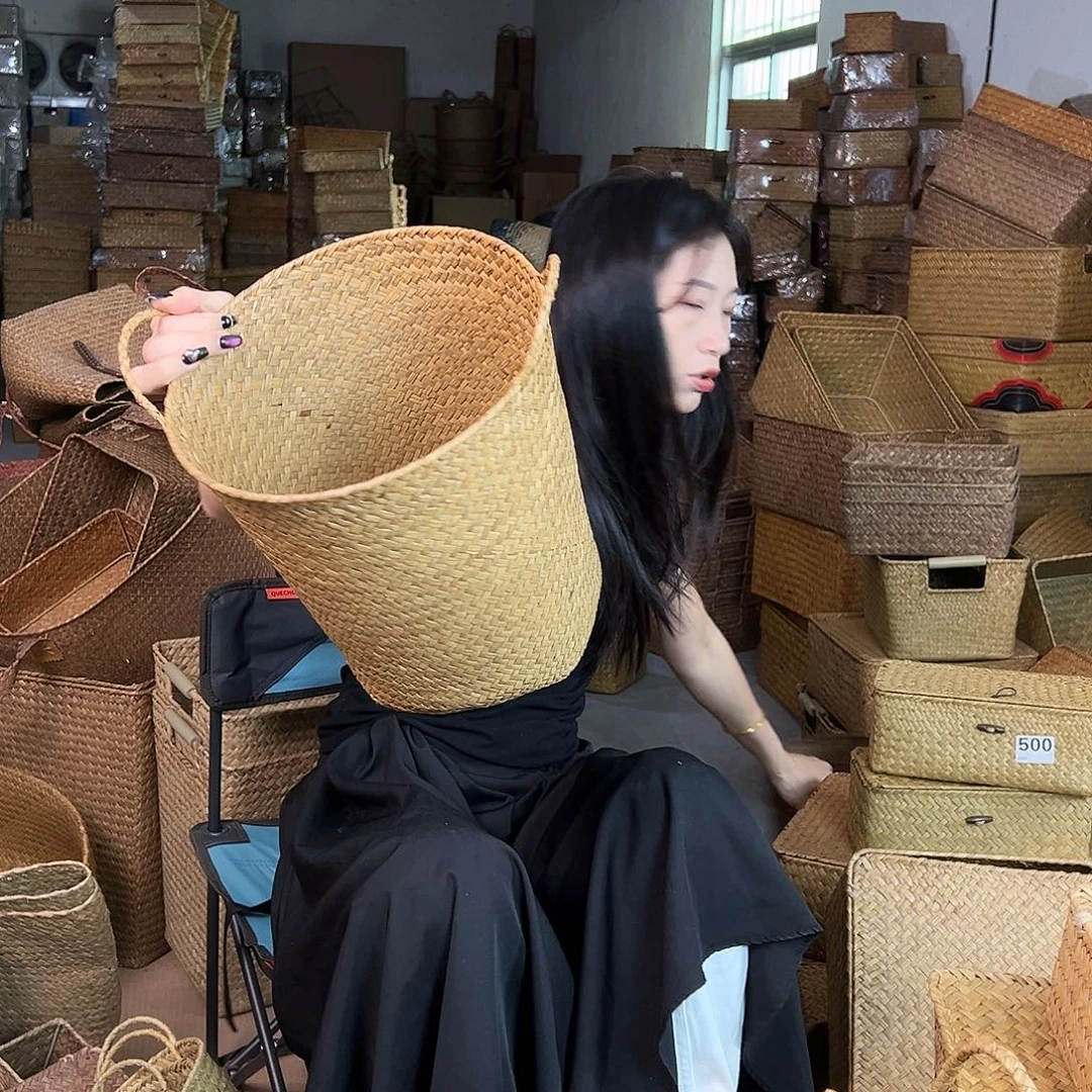 草编包/草编收纳盒微瑕疵