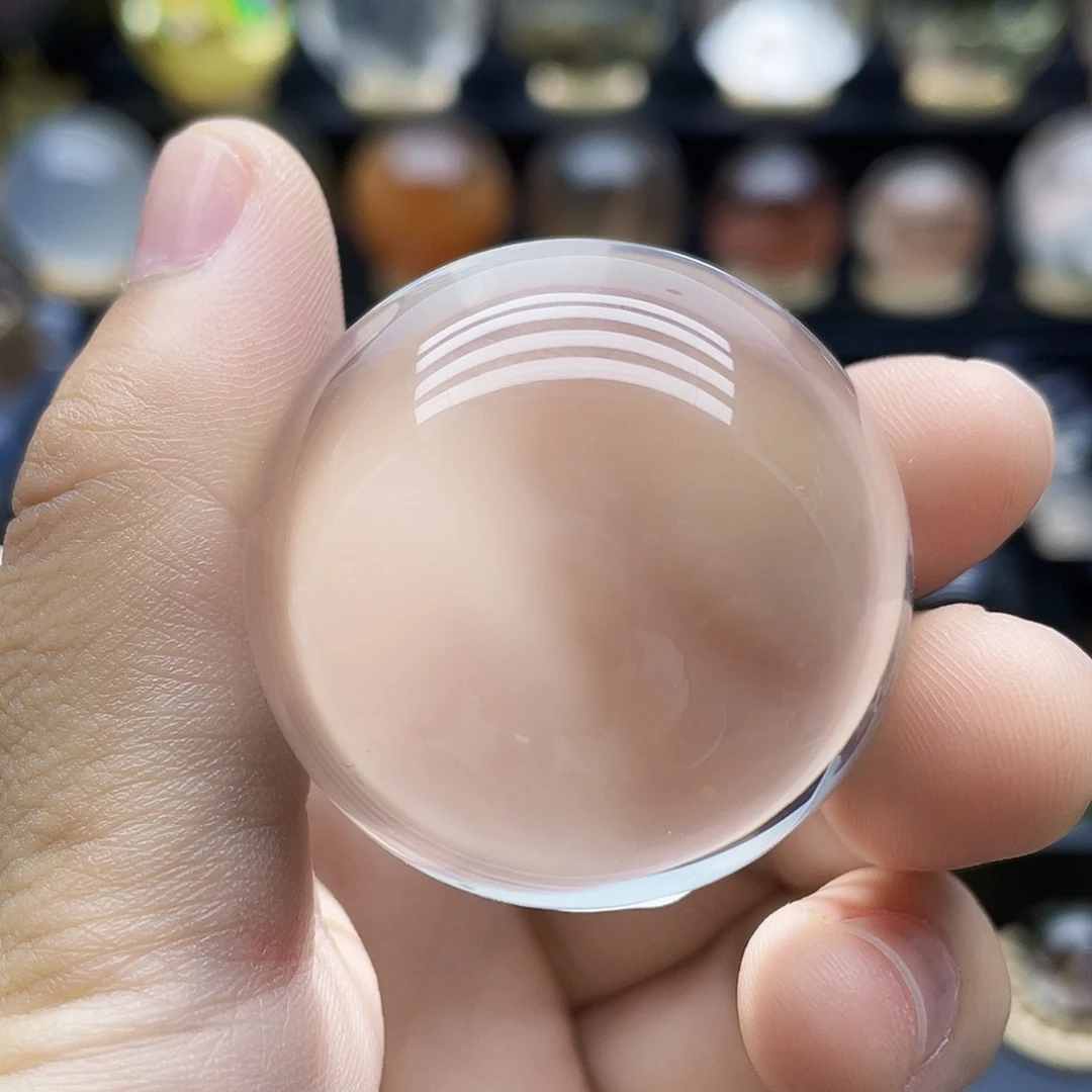 未镶嵌珠宝半成品水晶天然白水晶40mm