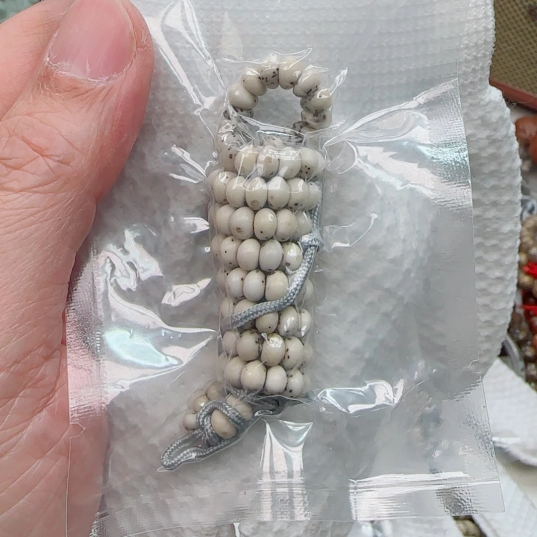 手串星月菩提骨瓷白通体留白手工蒜瓣6mm