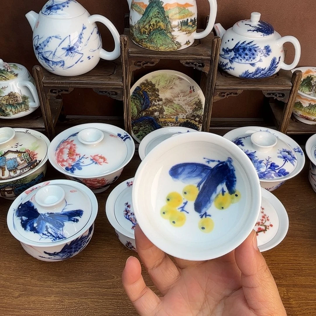 忠意堂釉下彩枇杷微瑕不退