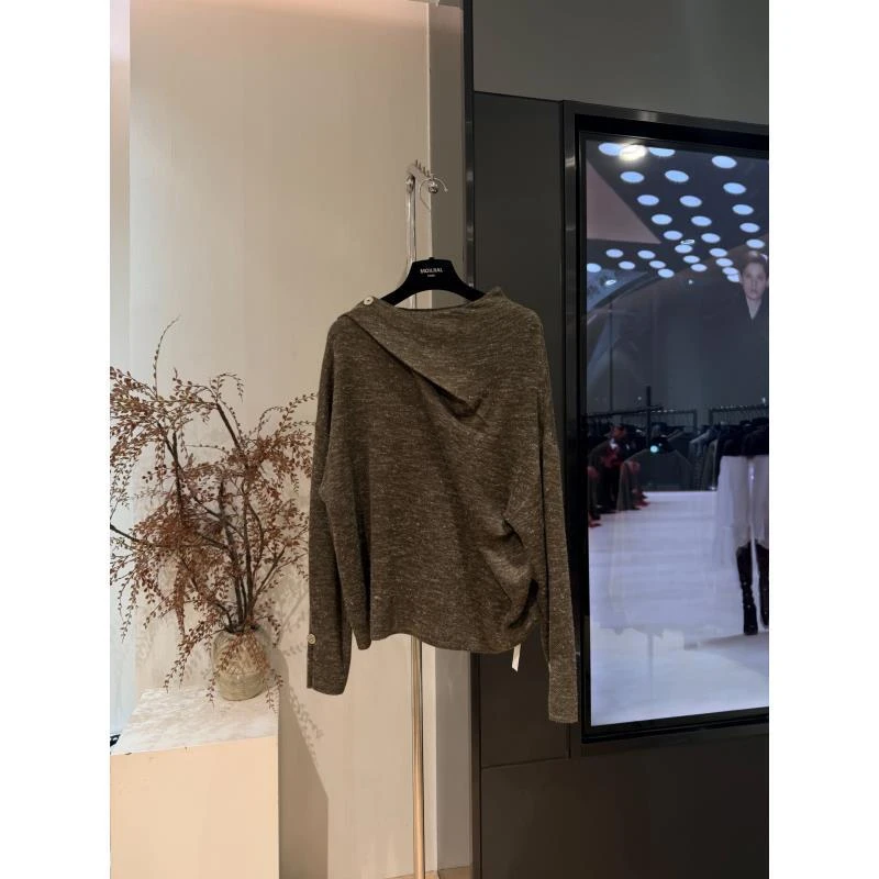 ZZ时尚百搭休闲薄款套头毛针织衫X1041