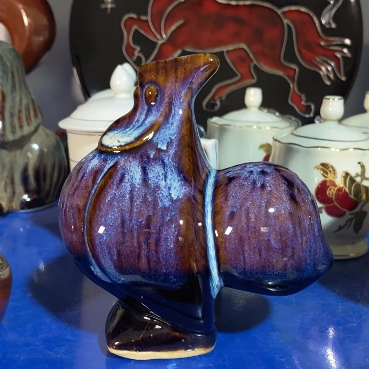 瓷片七厂窑变公鸡高度13厘米