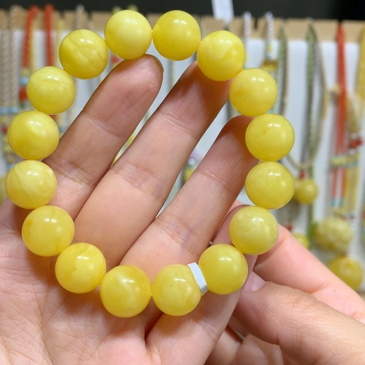 蜜蜡手链未镶嵌12.7m m