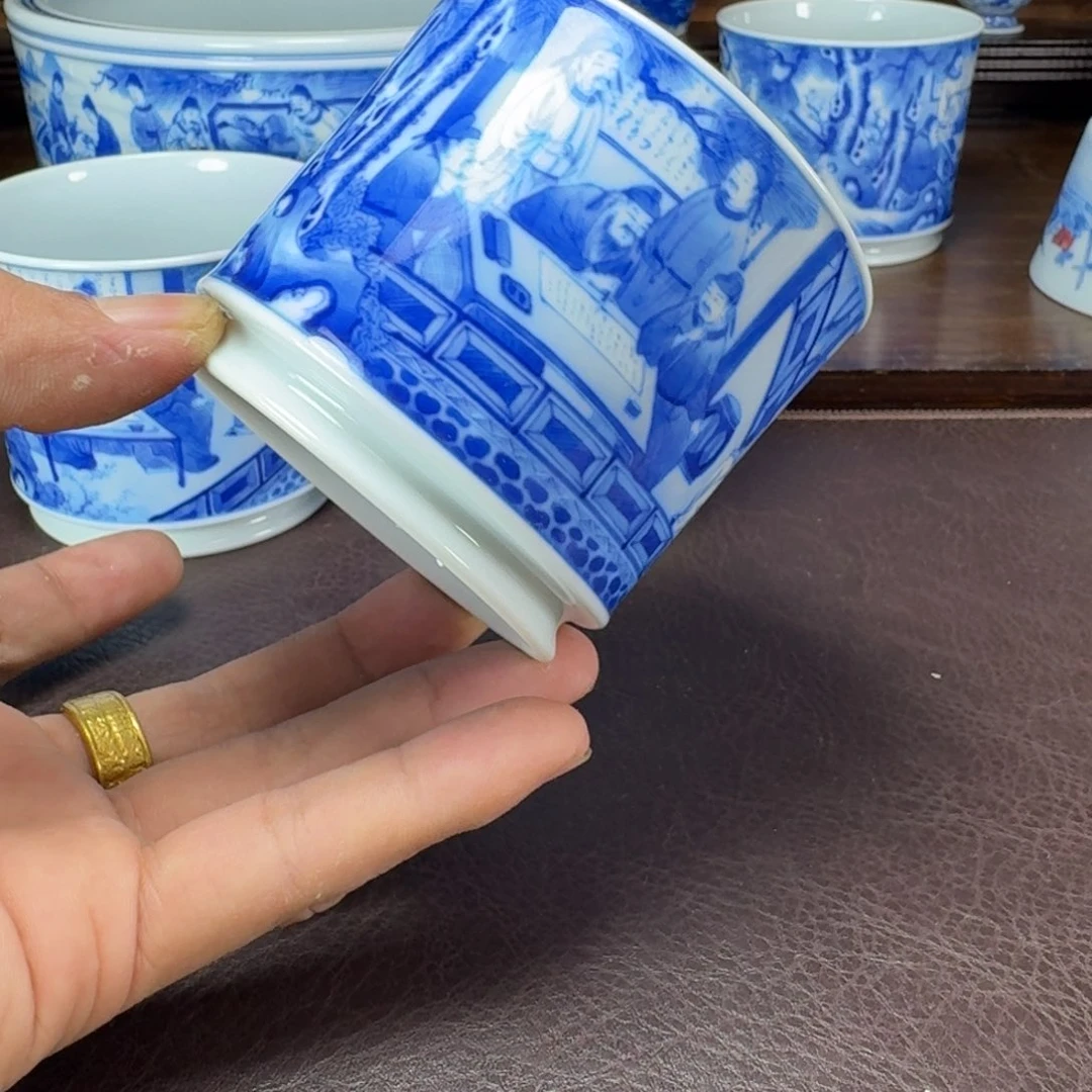 江***人瓷片当代景德镇陶瓷手绘茶具