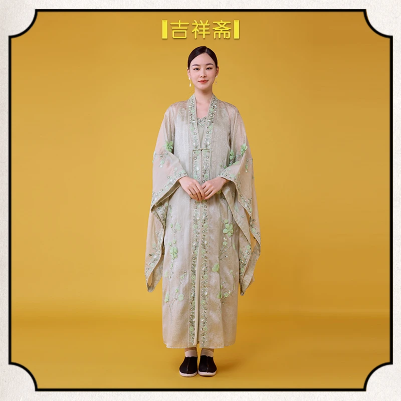 |吉祥斋|仙灵绣外套桑蚕丝纺纱立体珠片绣外套