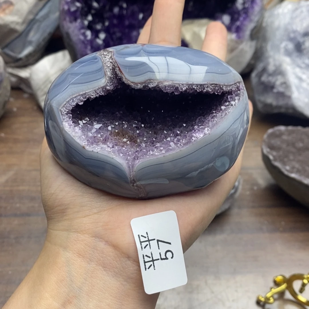 紫晶珠宝半成品未镶嵌