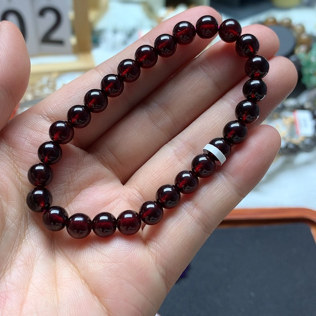 石榴石手链未镶嵌手链