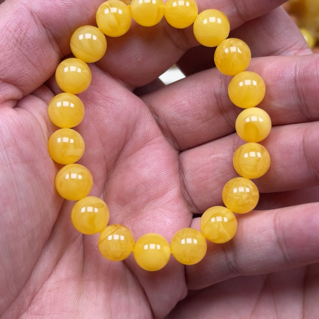 蜜蜡未镶嵌裸石手串