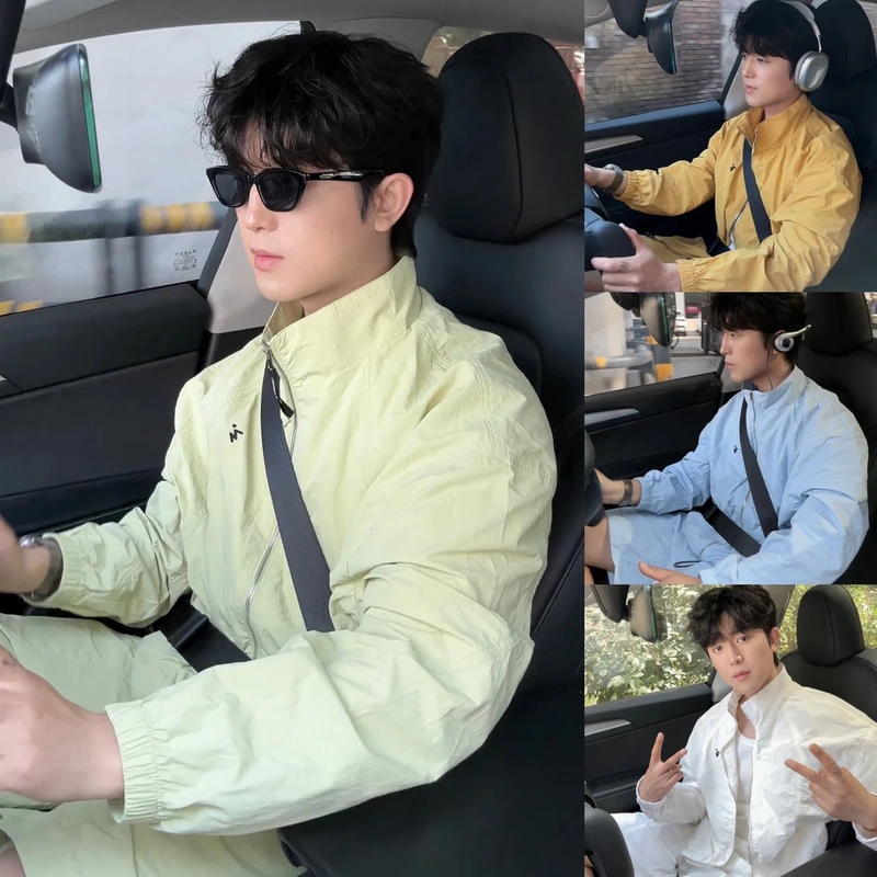 夏季轻薄短裤套装男潮牌短裤两件套百搭休闲宽松情侣立领ins帅气