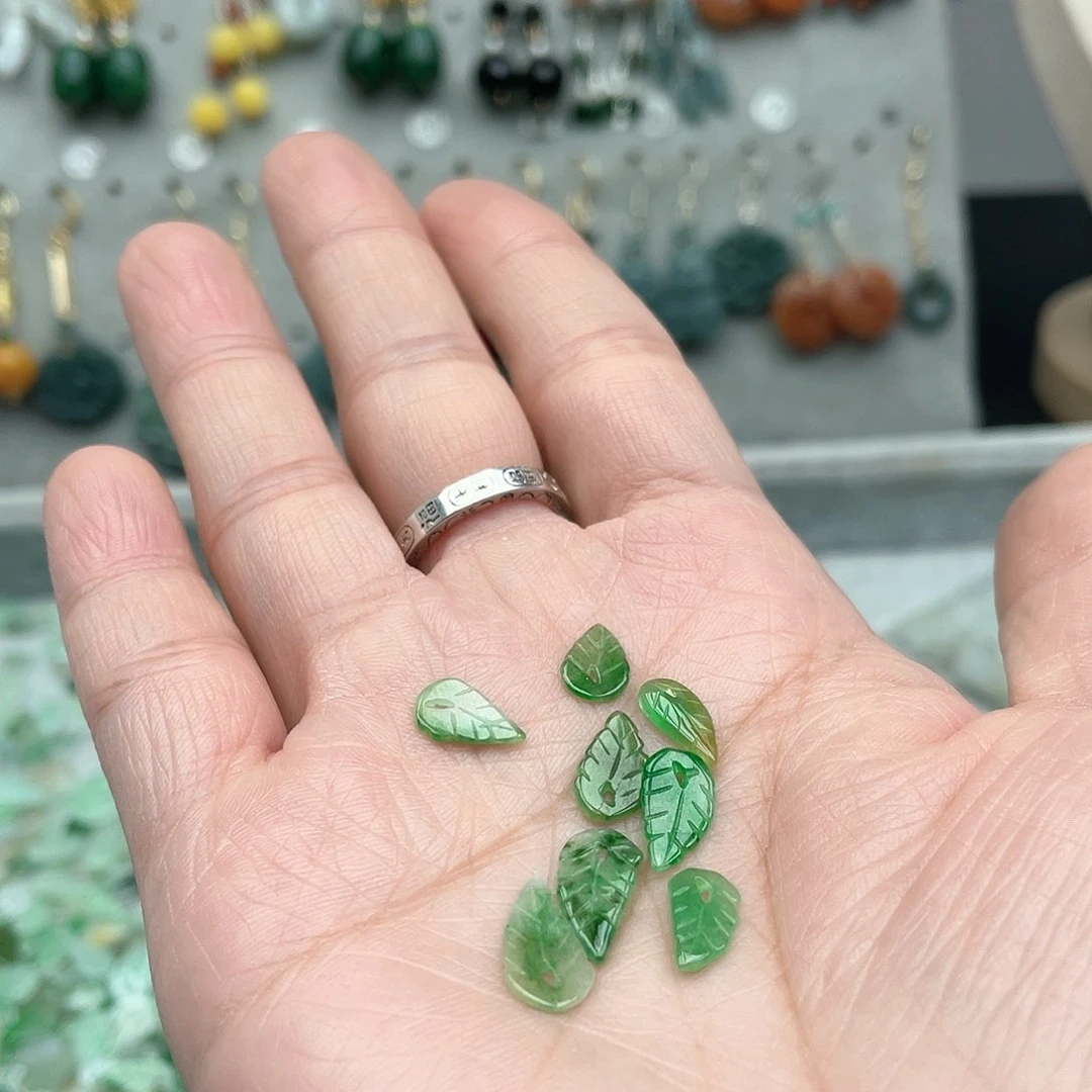 翡翠合金耳饰8889