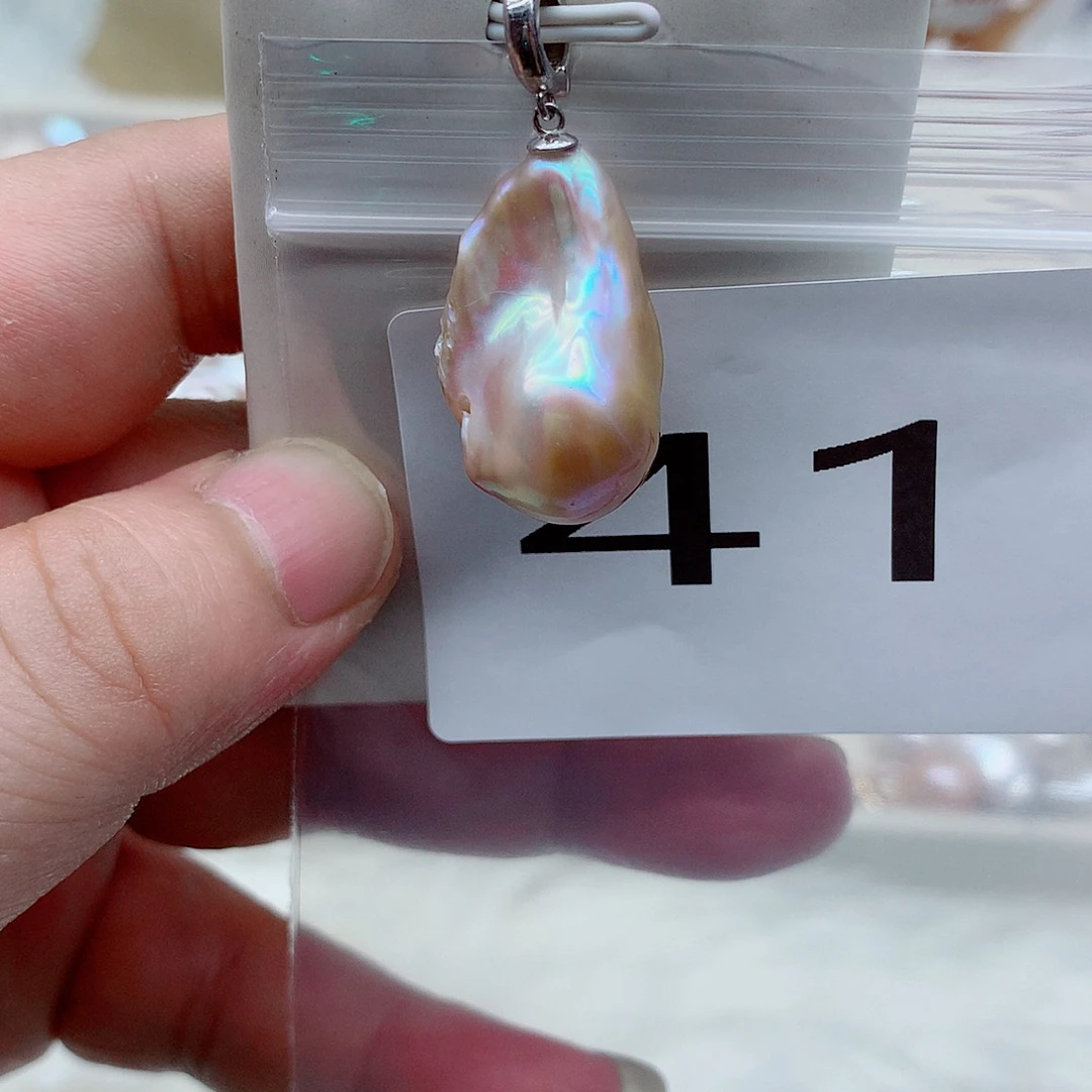 合金淡水珍珠吊坠(不含链)
