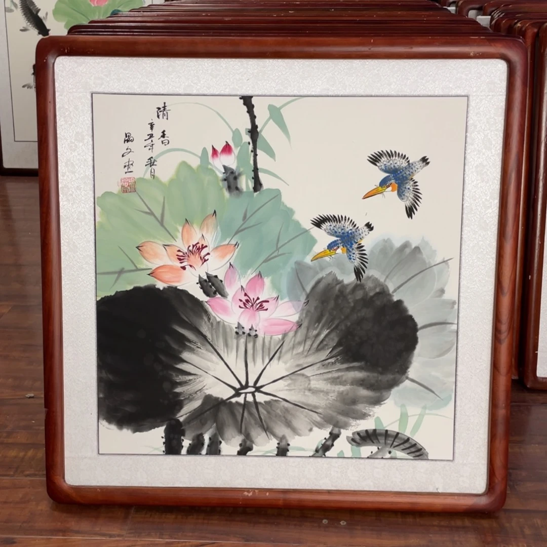 国画带框尺寸63*63厘米