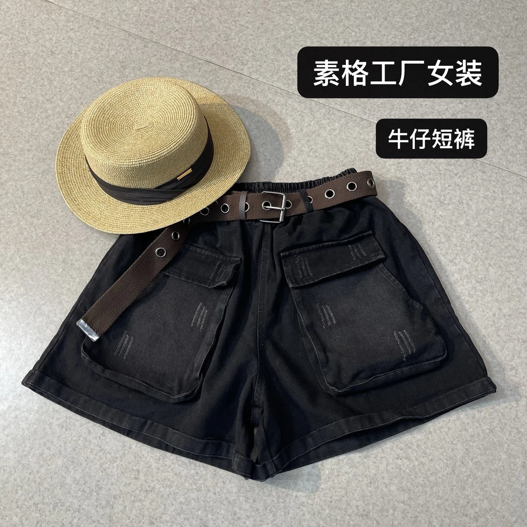 素格【3214-1】2025年夏季新款时尚显瘦韩版薄牛仔女短裤