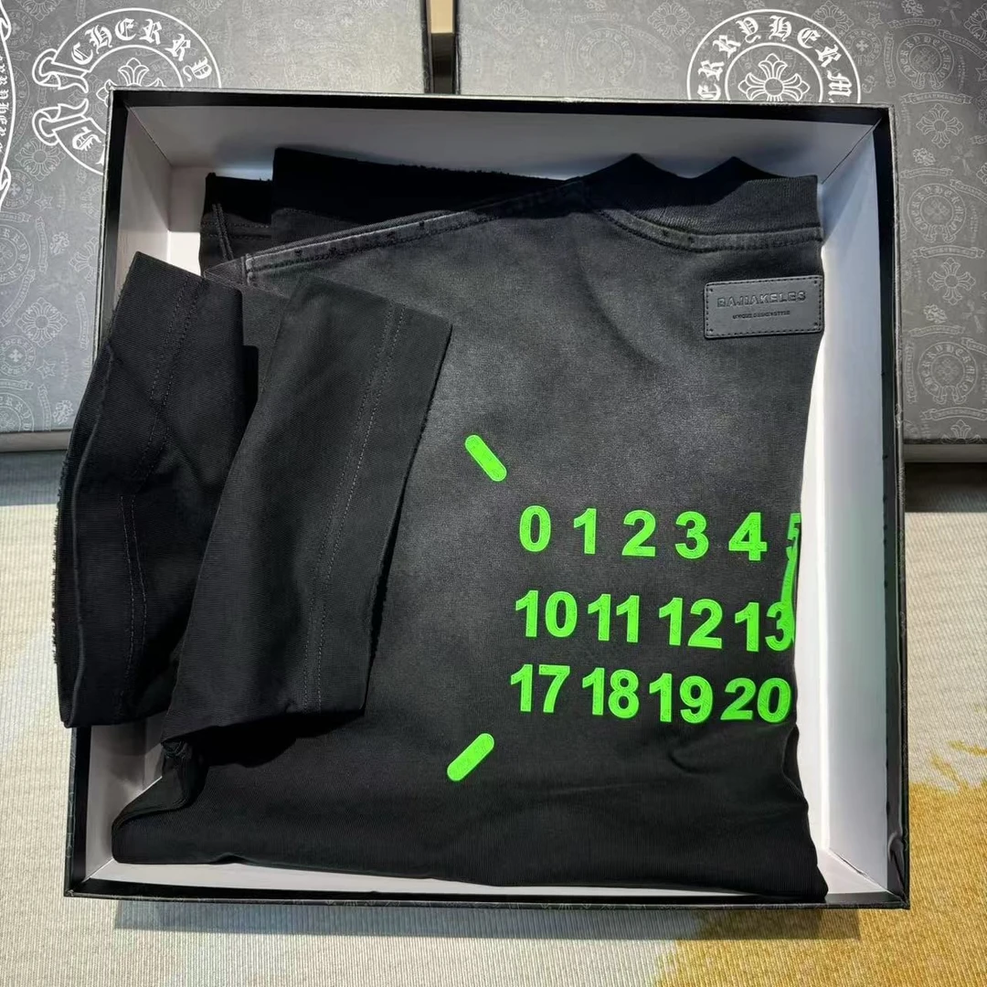 【8836】春夏新款轻奢重工重磅T恤 休闲潮流男女同款