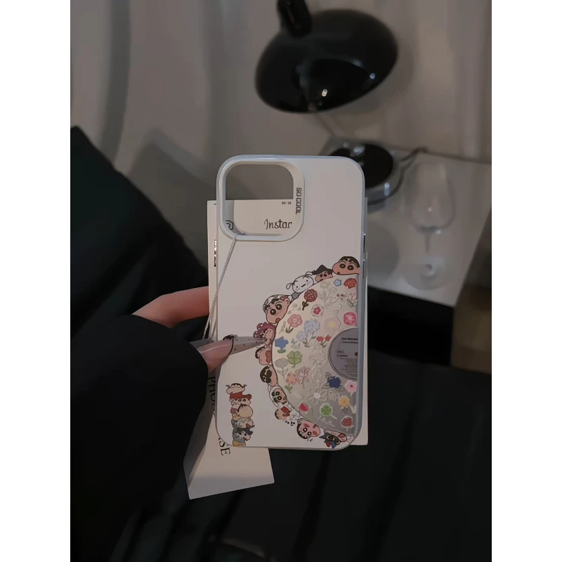 蜡笔小新唱片适用苹果17pro手机壳16promax彩银华为p小众oppo小米