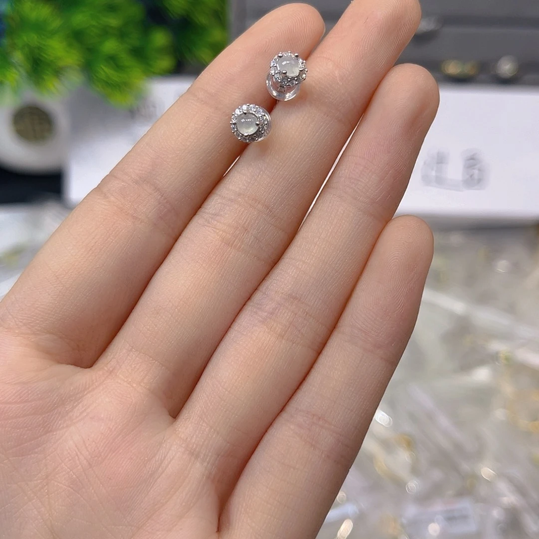 翡翠戒指银S925镶嵌?****?我