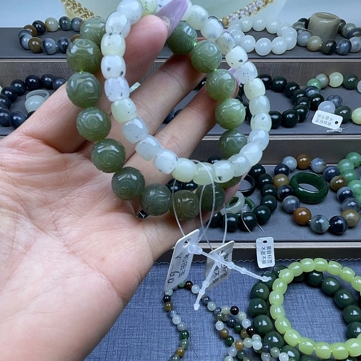 和田玉未镶嵌手链