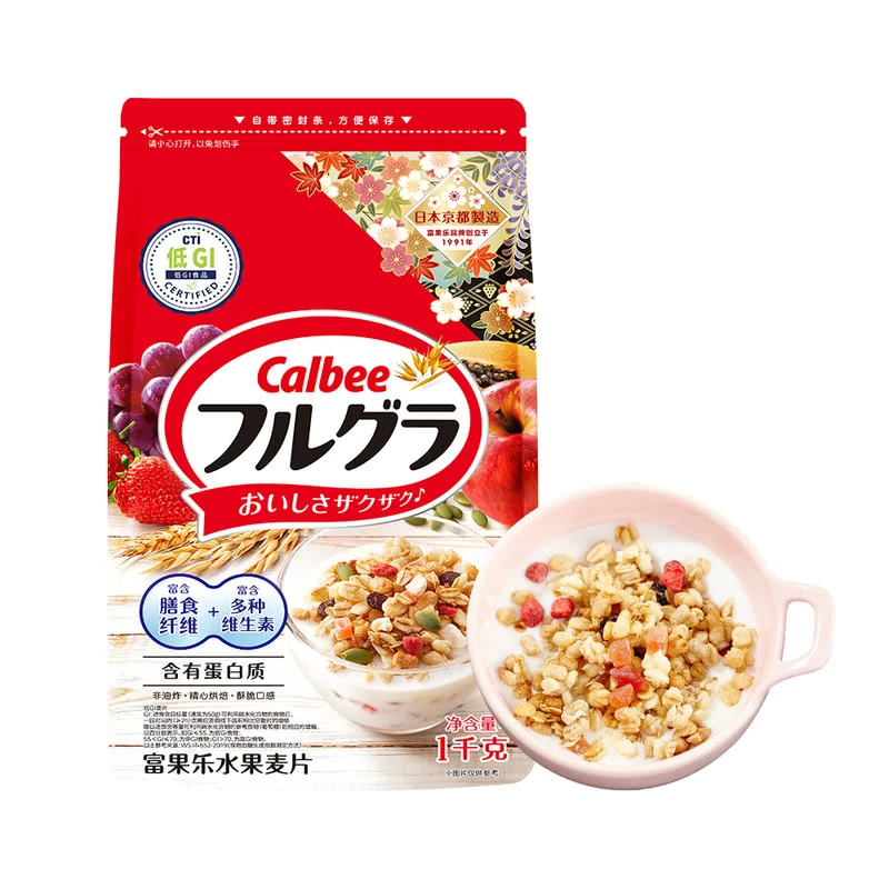 山姆代购卡乐比富果乐原味水果麦片1kg即食谷物燕麦片营养早餐