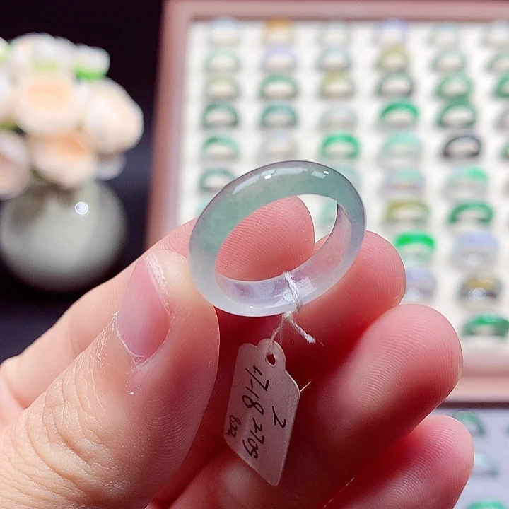 翡翠未镶嵌戒指17-18号