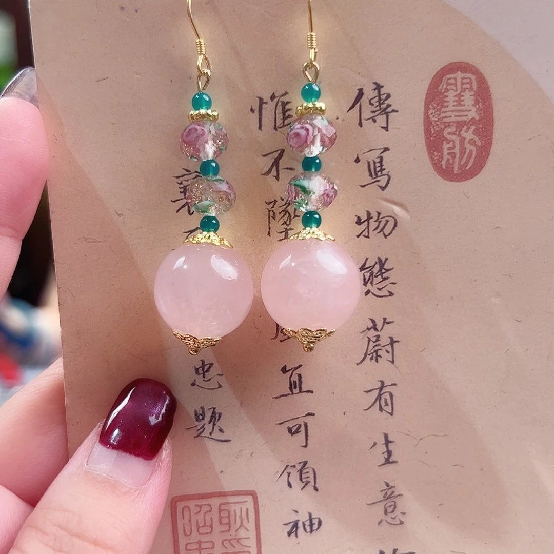 未镶嵌玛瑙挂件耳环