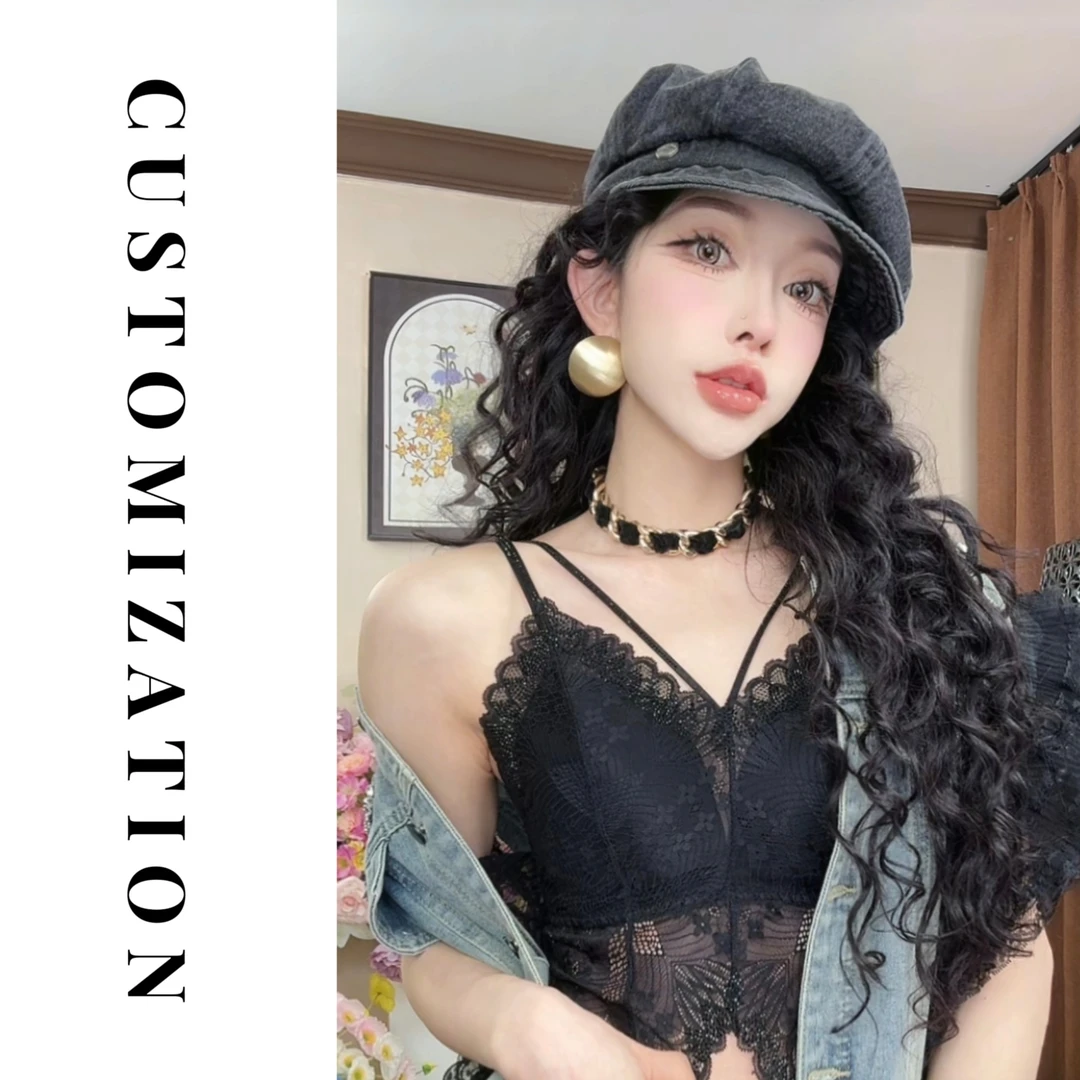 2025年夏款带钻黑色蝴蝶美背百性感瘦打底黑色美背