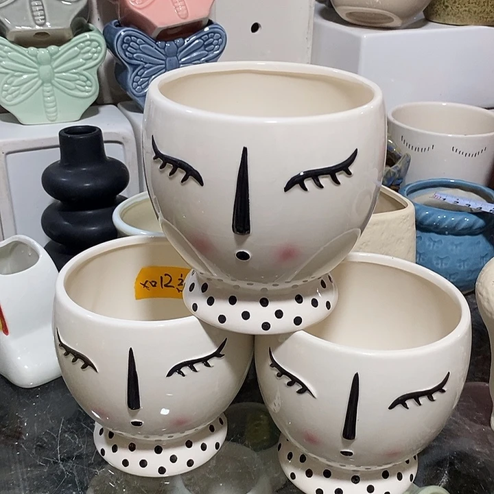 摆件多肉植物盆瑕疵有孔